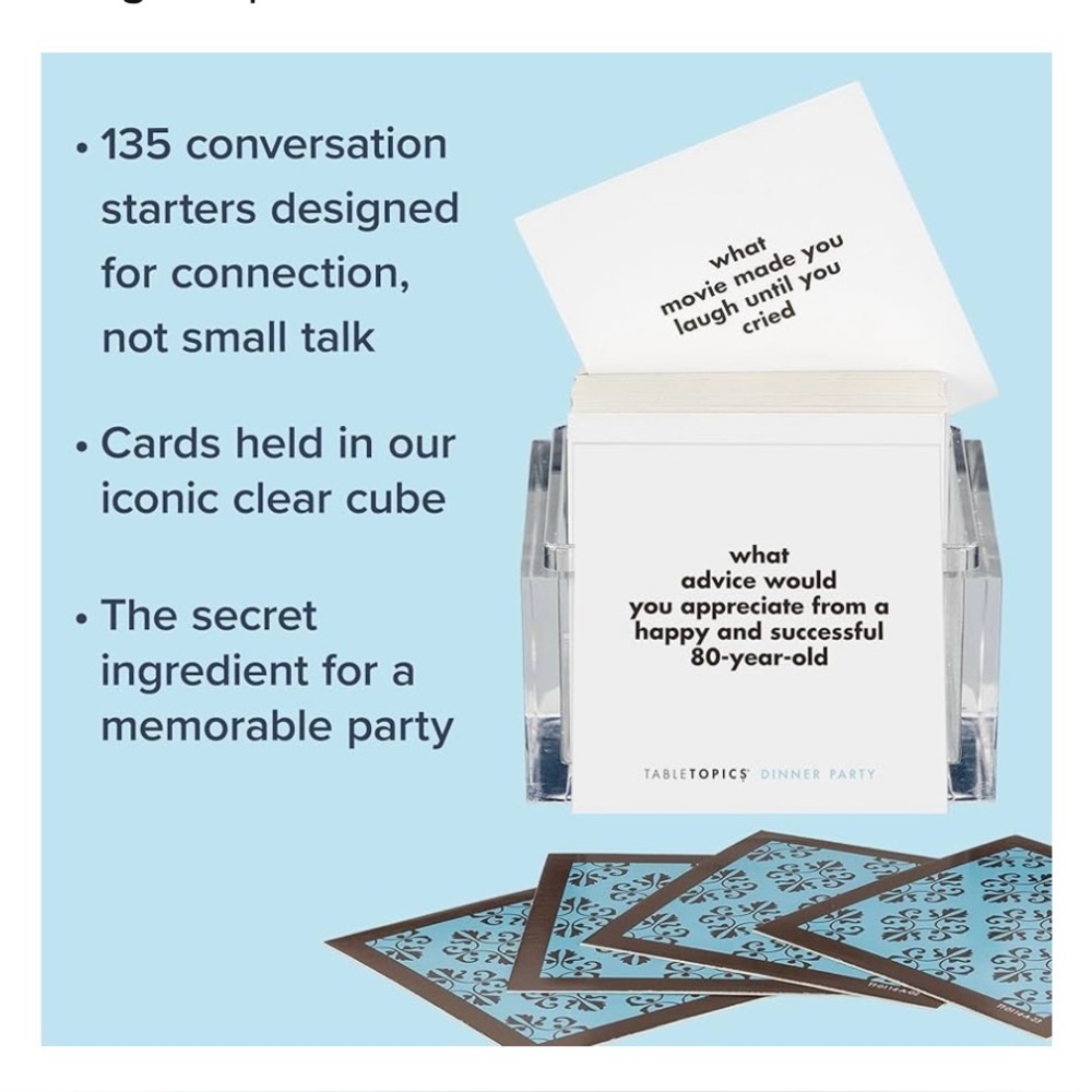 Table Topics Questions to start GREAT Conversations cards -Dinner Party - Picture 7 of 8